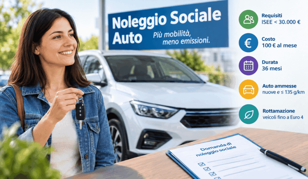 Noleggio sociale auto: requisiti, costi e come funziona